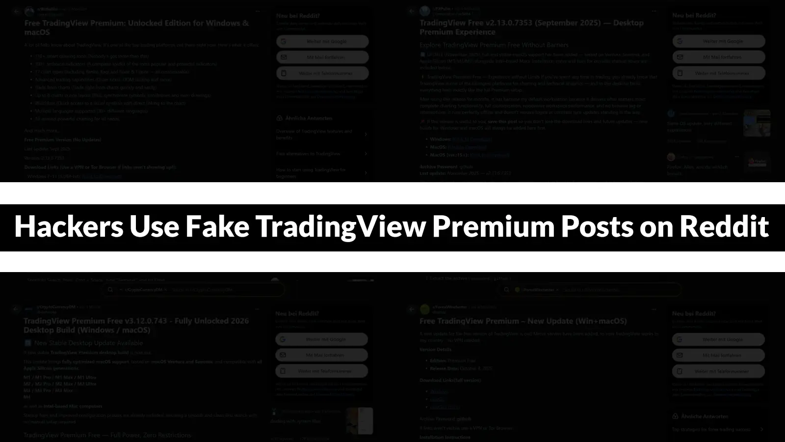 Hackers Use Fake TradingView Premium Posts on Reddit to Deliver Vidar and AMOS Stealers
