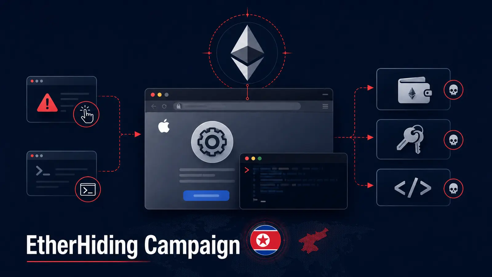North Korean EtherHiding Campaign Targets Crypto Wallets and Developer Credentials